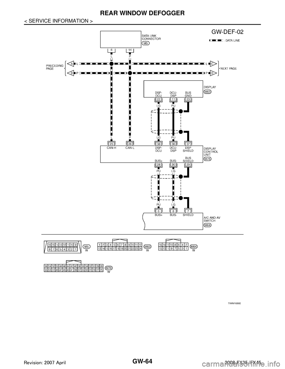 INFINITI FX35 2008  Service Manual 
GW-64
< SERVICE INFORMATION >
REAR WINDOW DEFOGGER
TIWM1686E
3AA93ABC3ACD3AC03ACA3AC03AC63AC53A913A773A893A873A873A8E3A773A983AC73AC93AC03AC3 
3A893A873A873A8F3A773A9D3AAF3A8A3A8C3A863A9D3AAF3A8B3A8C