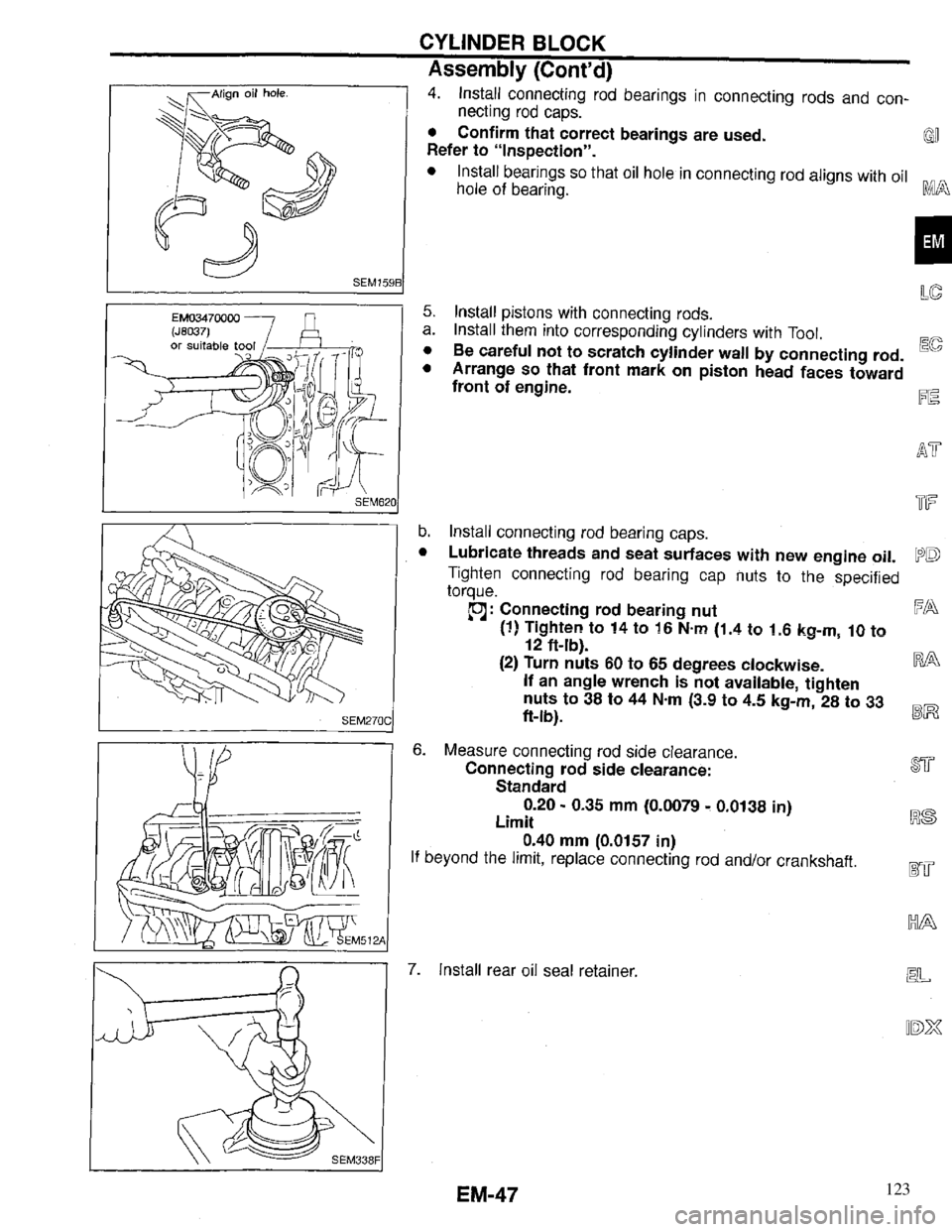 INFINITI QX4 1997  Factory Service Manual 123 