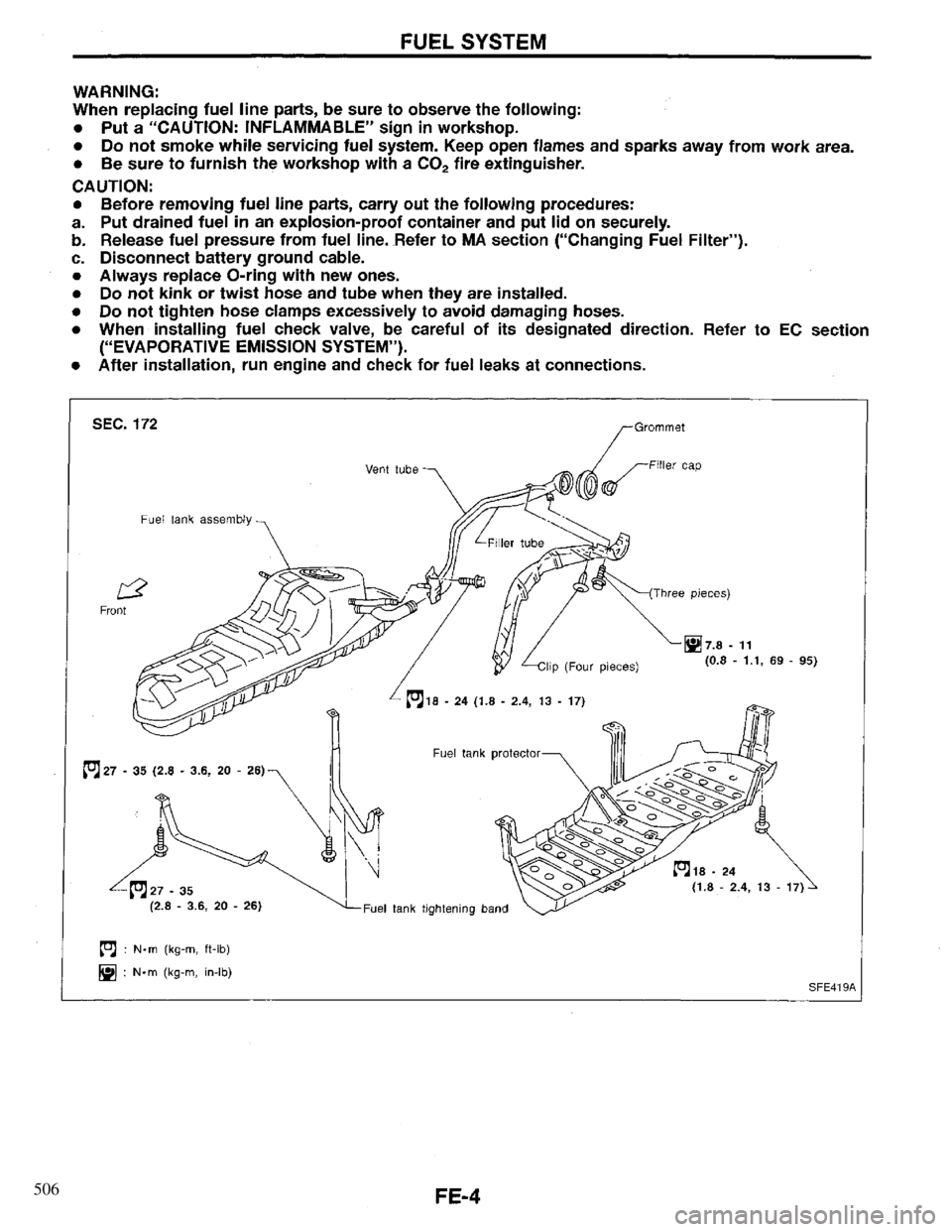 INFINITI QX4 1997  Factory Service Manual 506 