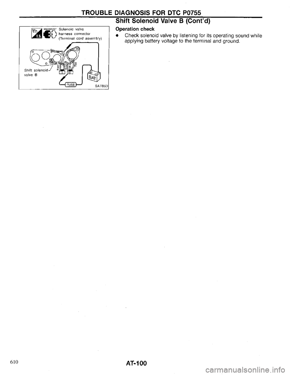 INFINITI QX4 1997  Factory Service Manual 610 