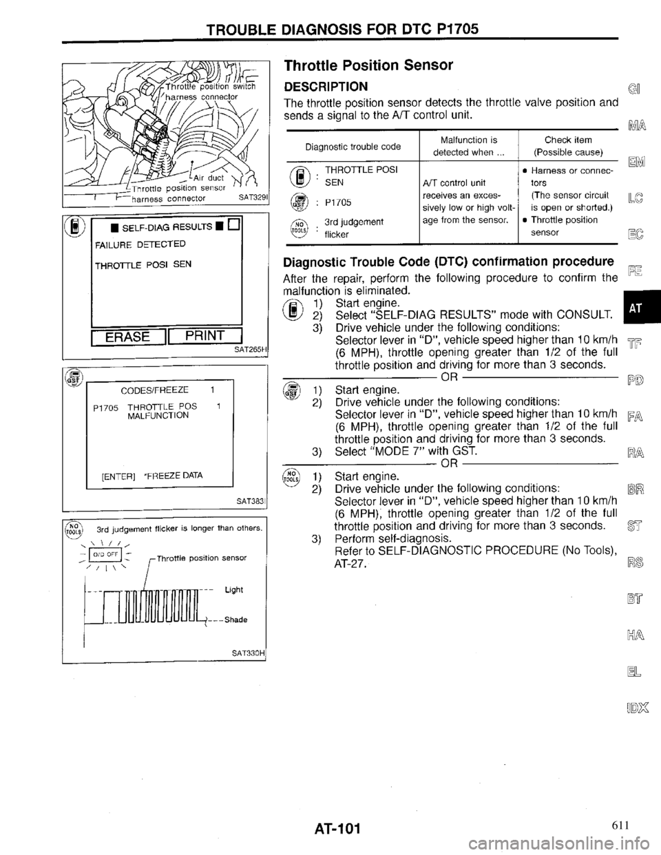 INFINITI QX4 1997  Factory Service Manual 611 
