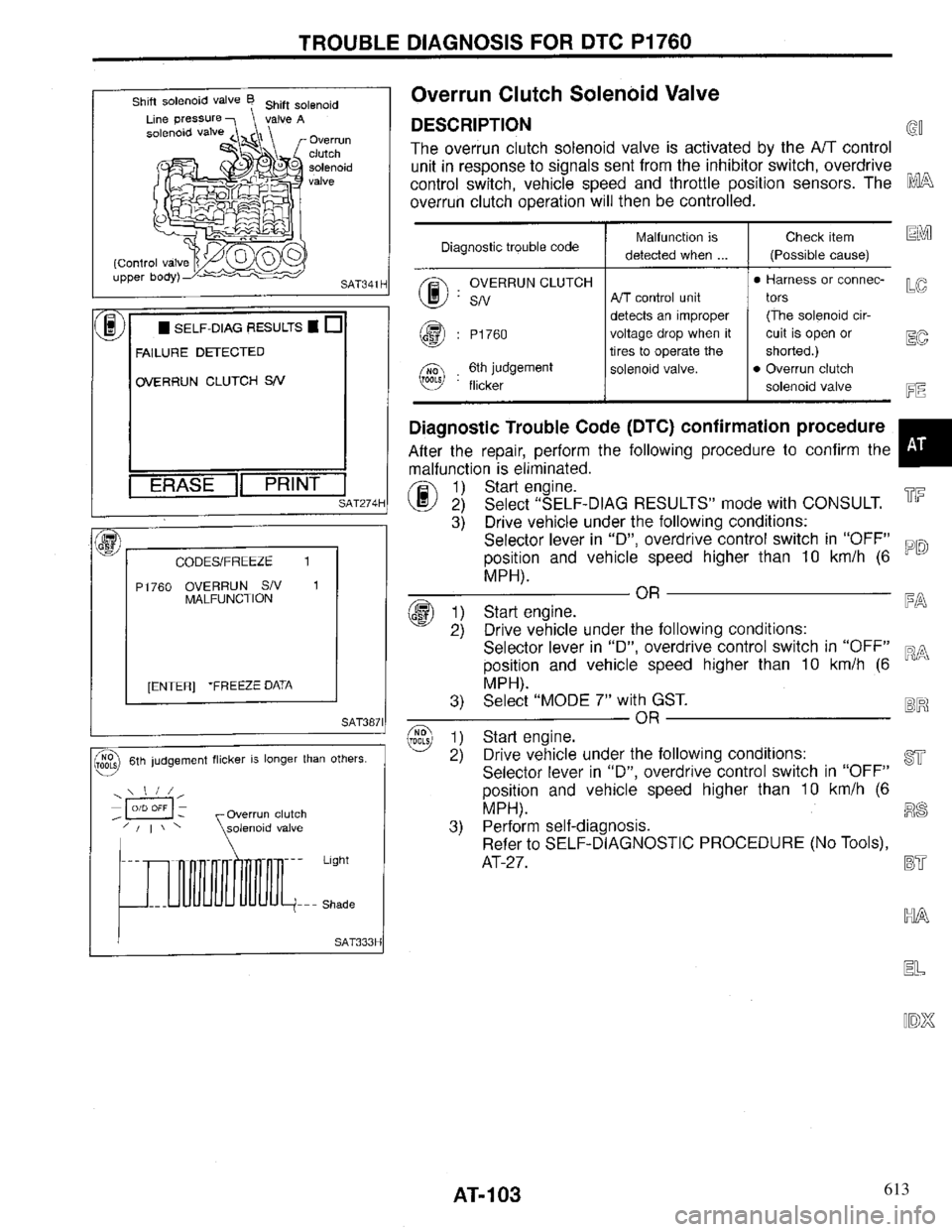 INFINITI QX4 1997  Factory Service Manual 613 
