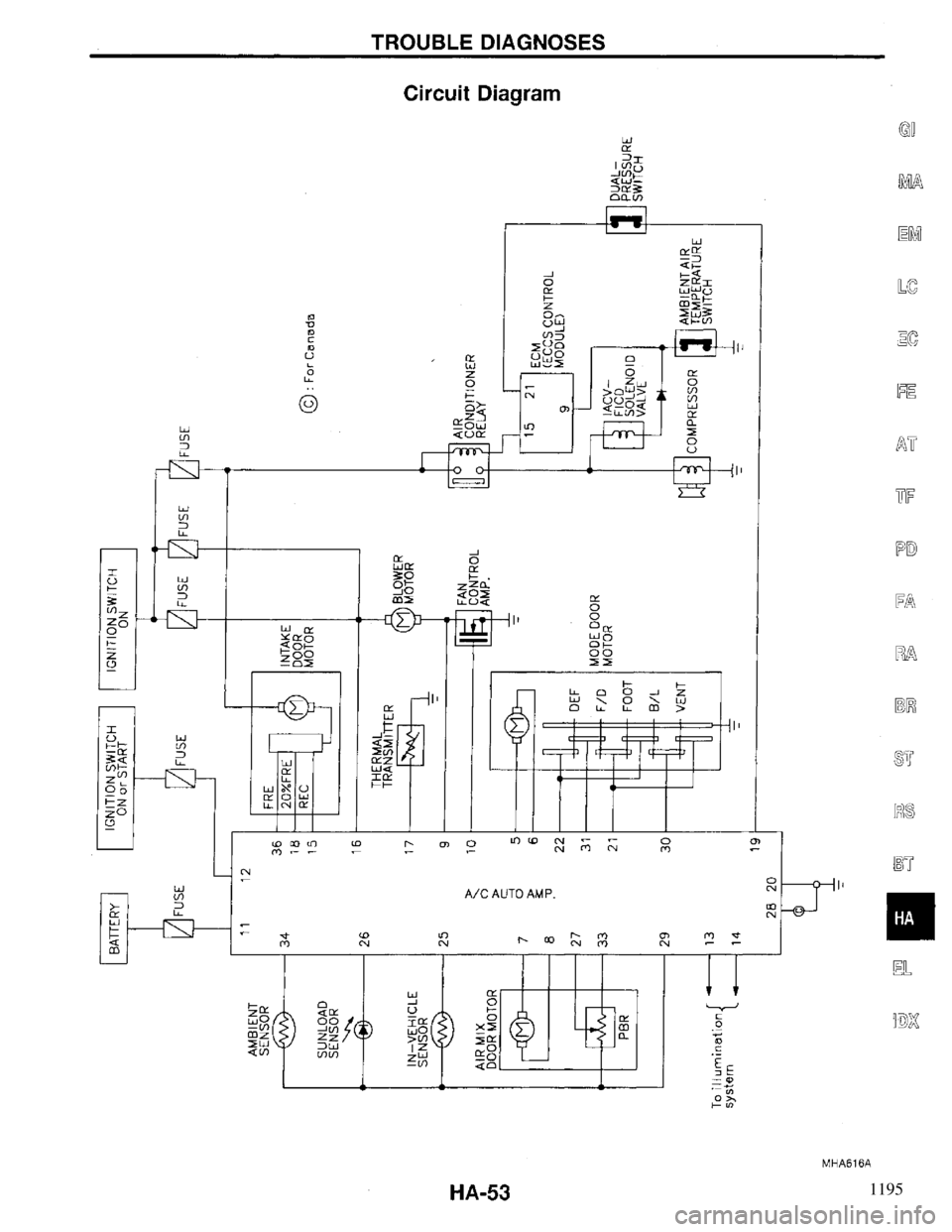 INFINITI QX4 1997  Factory Service Manual 1195 