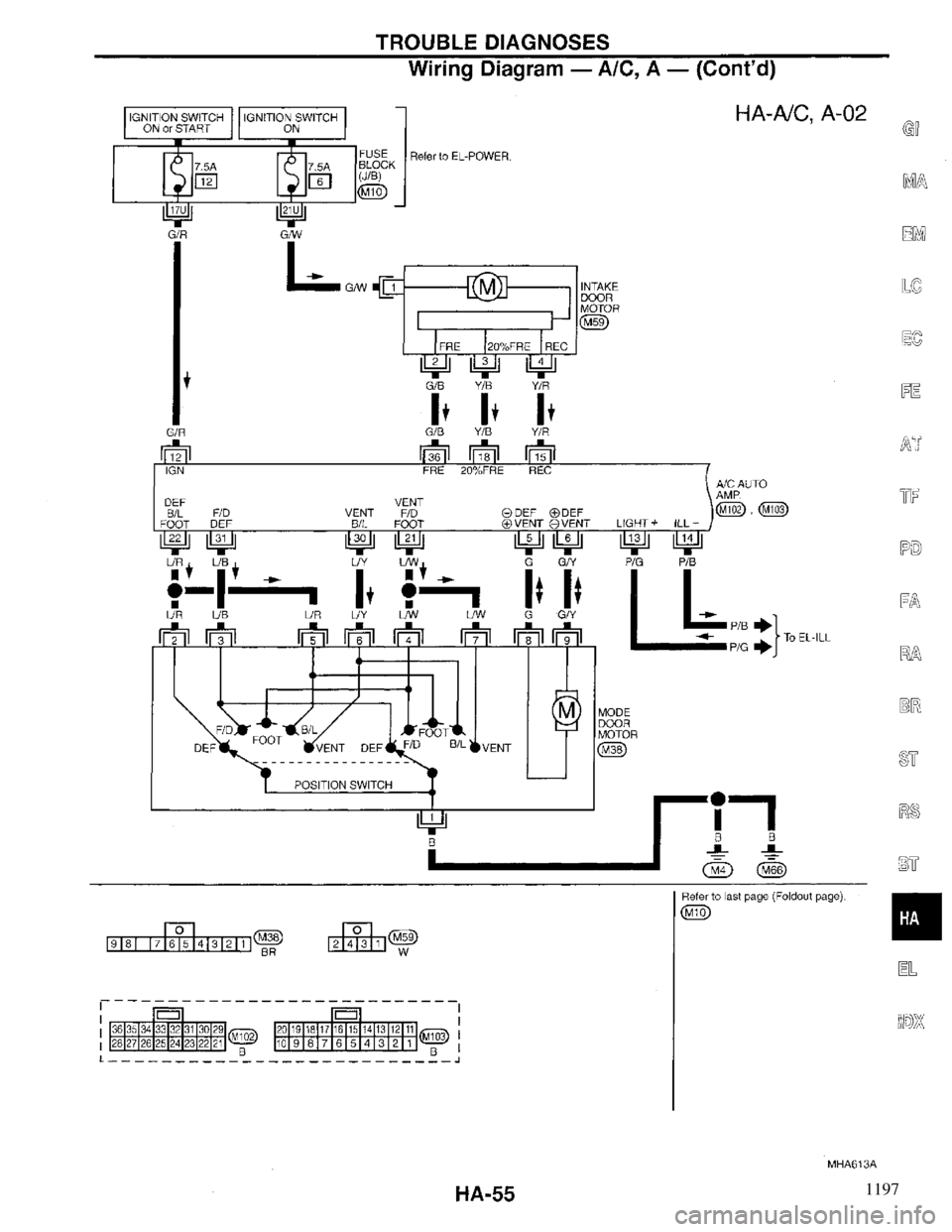 INFINITI QX4 1997  Factory Service Manual 1197 