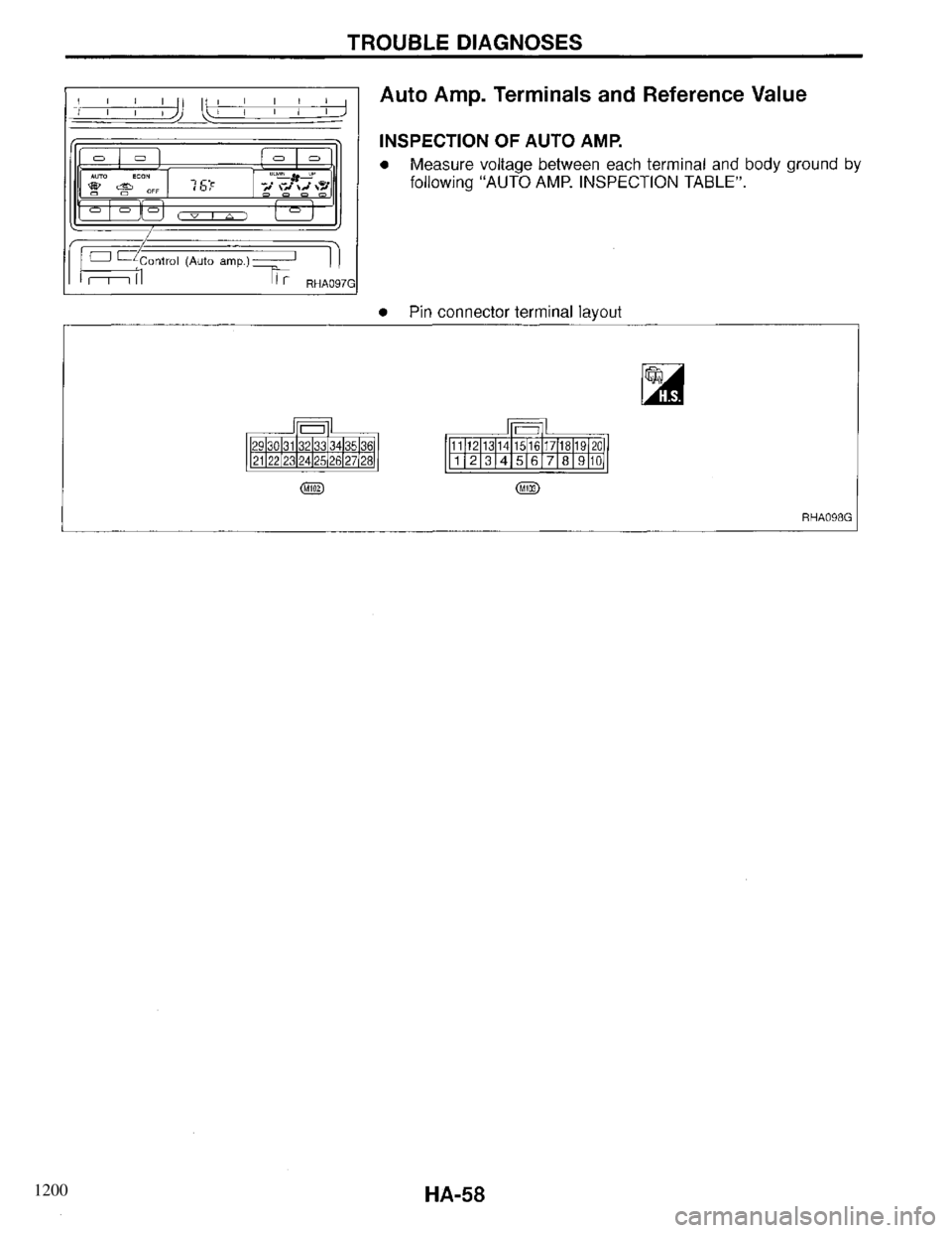 INFINITI QX4 1997  Factory Service Manual 1200 