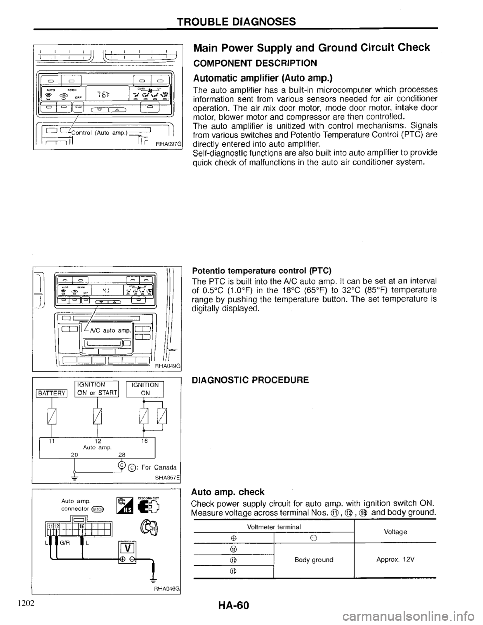INFINITI QX4 1997  Factory Service Manual 1202 