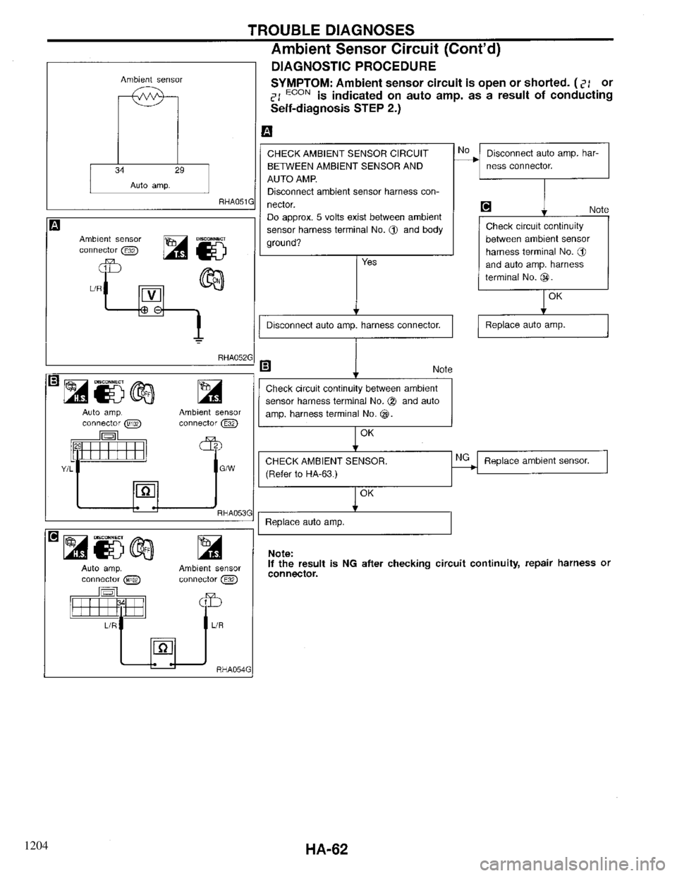 INFINITI QX4 1997  Factory Service Manual 1204 