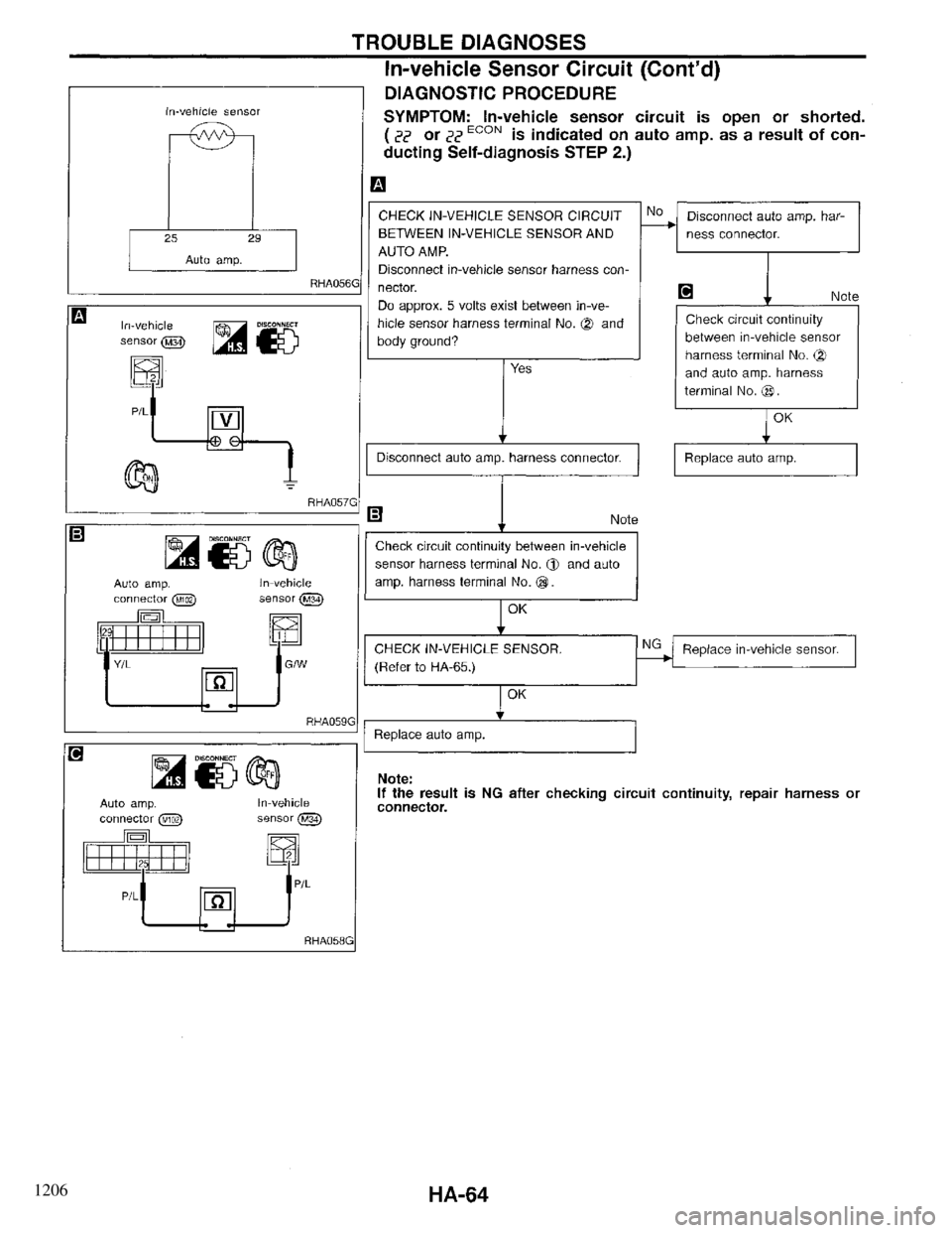 INFINITI QX4 1997  Factory Service Manual 1206 