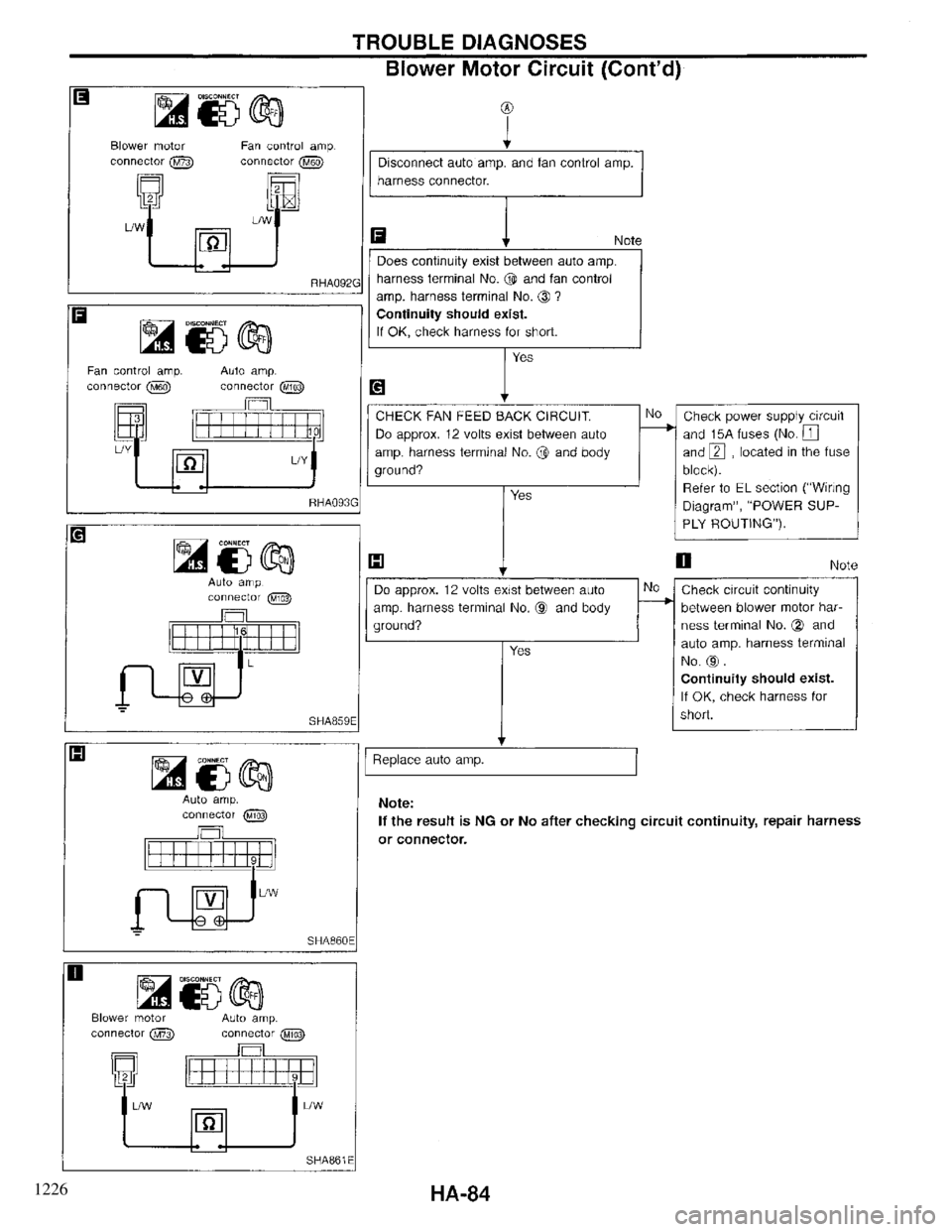 INFINITI QX4 1997  Factory Service Manual 1226 