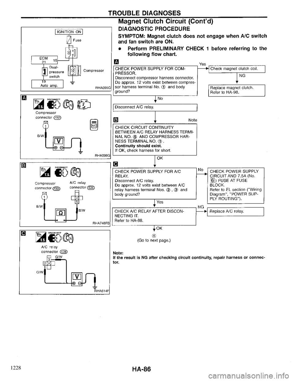 INFINITI QX4 1997  Factory Service Manual 1228 