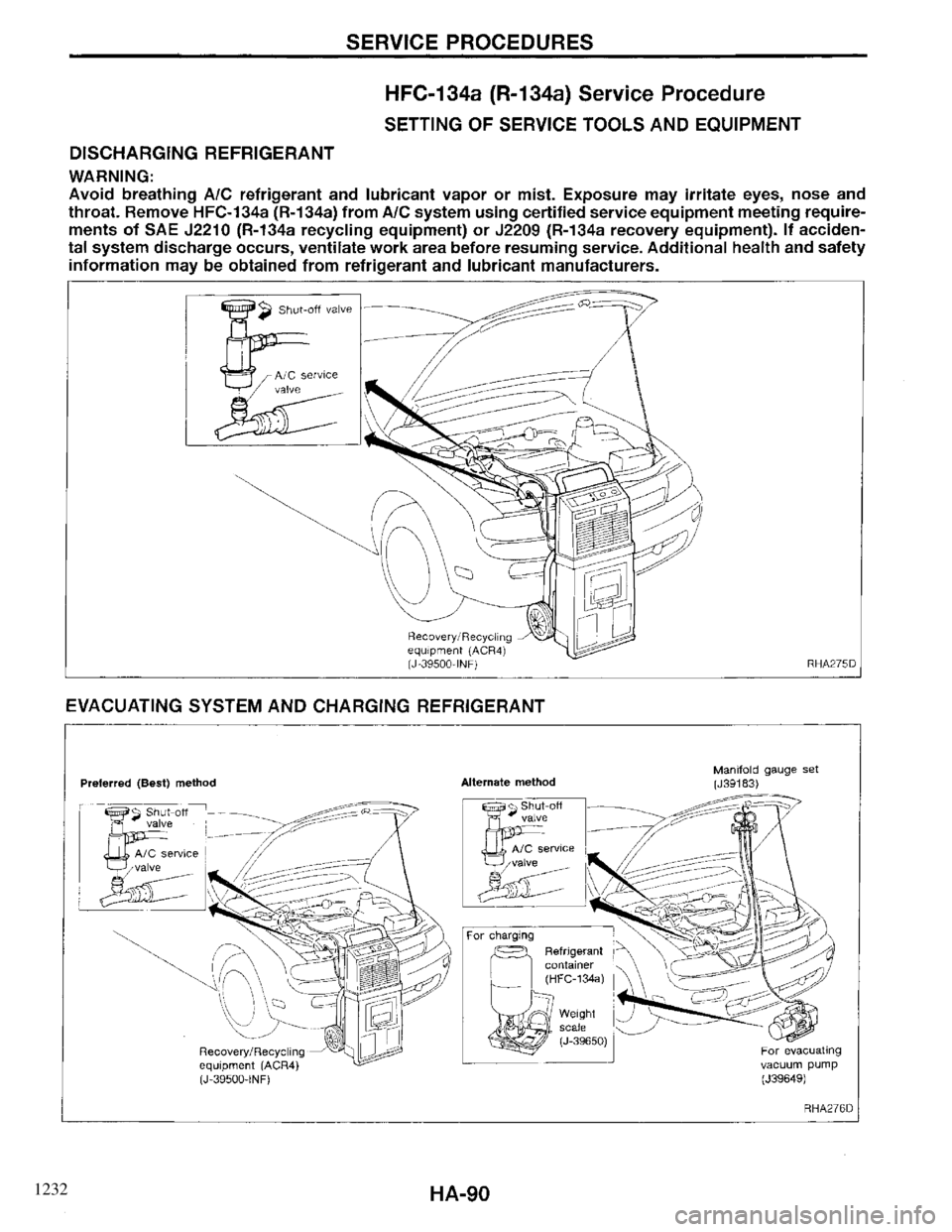 INFINITI QX4 1997  Factory Service Manual 1232 