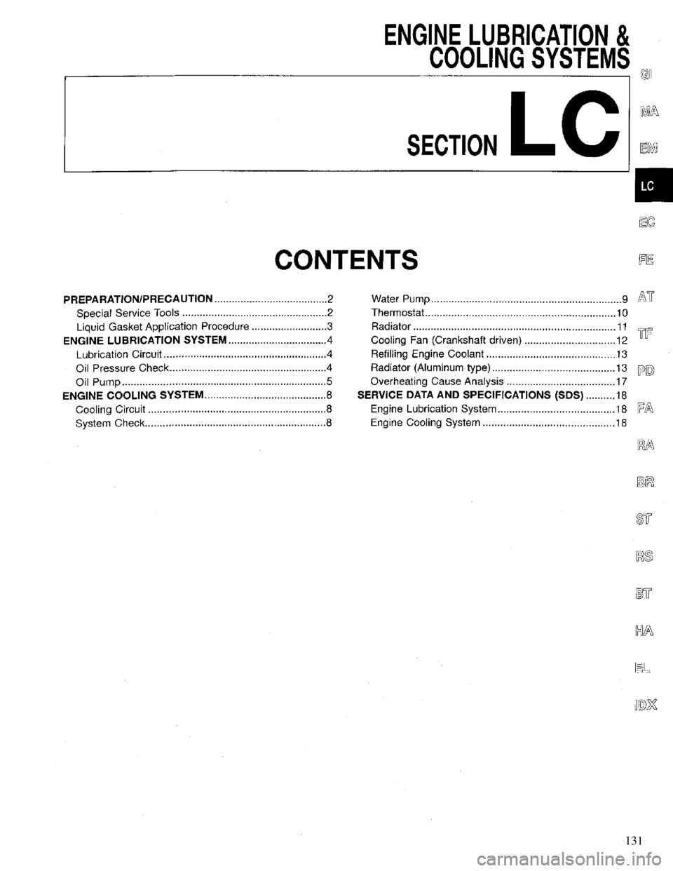 INFINITI QX4 1997  Factory Service Manual 131 