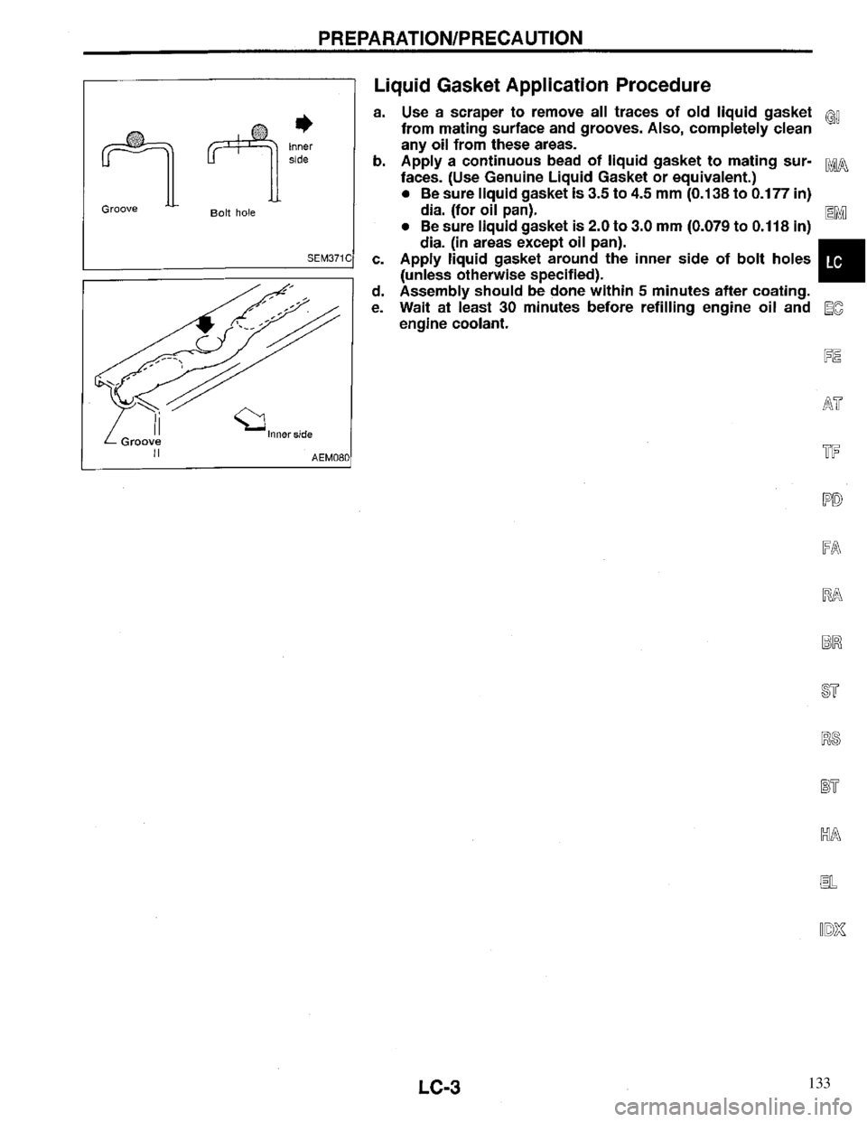 INFINITI QX4 1997  Factory Service Manual 133 