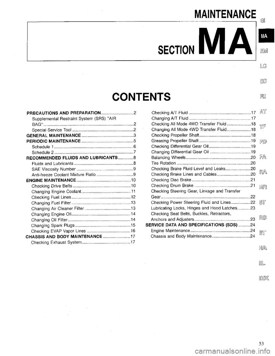 INFINITI QX4 1997  Factory Service Manual 53 