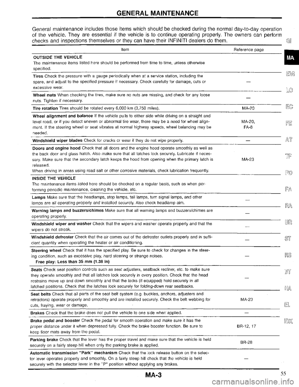 INFINITI QX4 1997  Factory Service Manual 55 