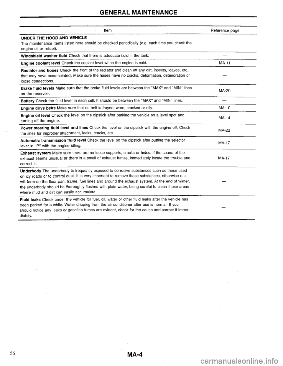 INFINITI QX4 1997  Factory Service Manual 56 