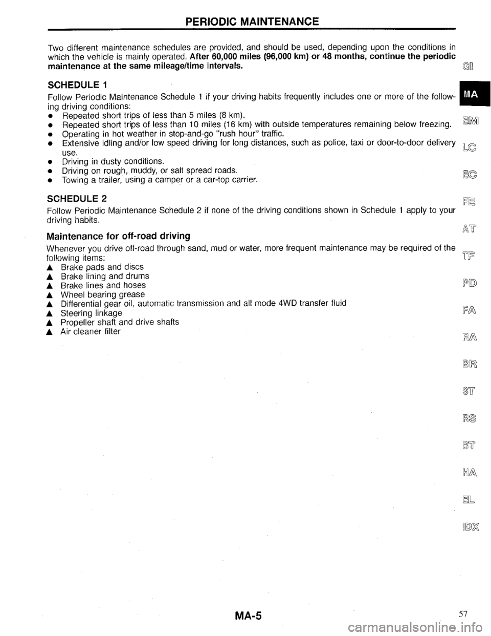 INFINITI QX4 1997  Factory Service Manual 57 