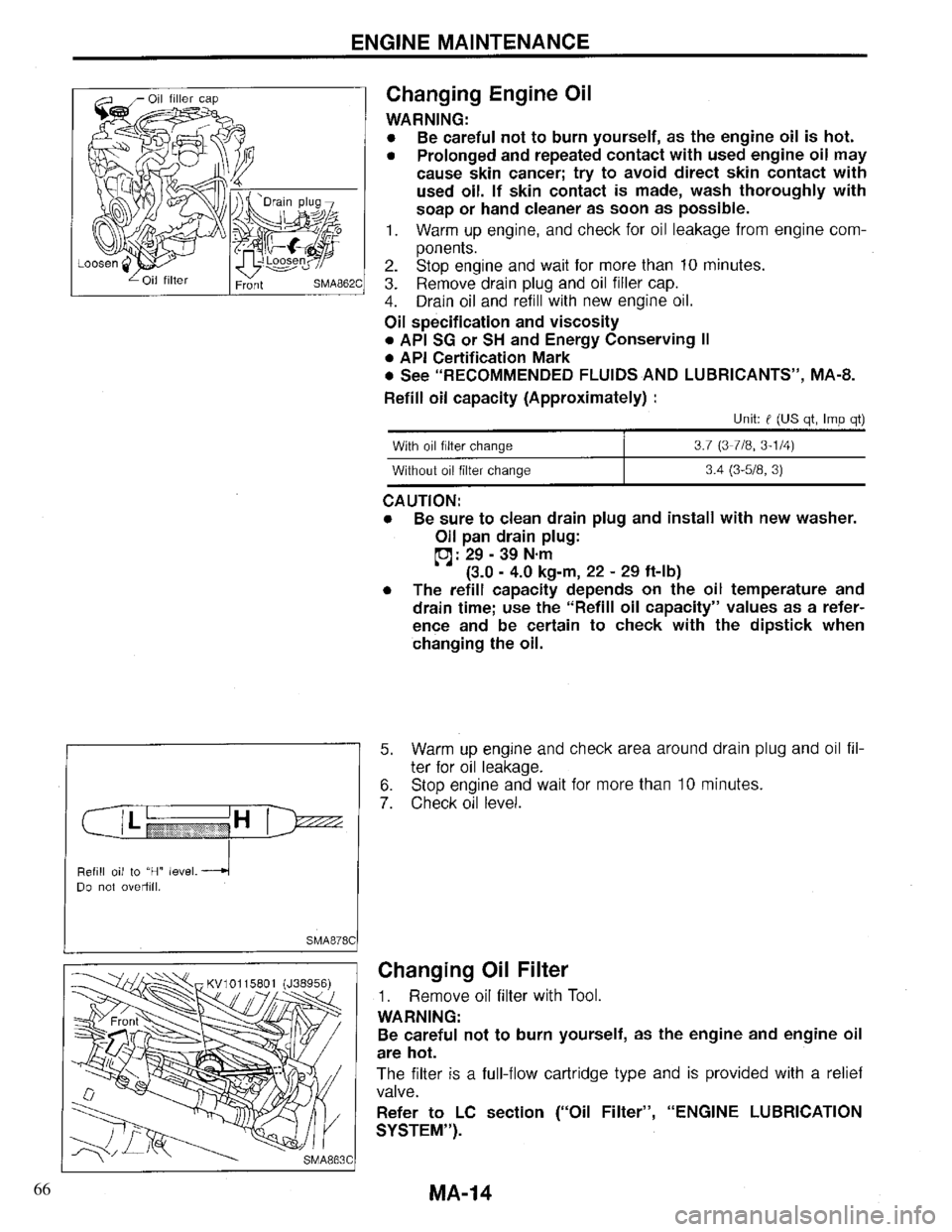 INFINITI QX4 1997  Factory Service Manual 66 