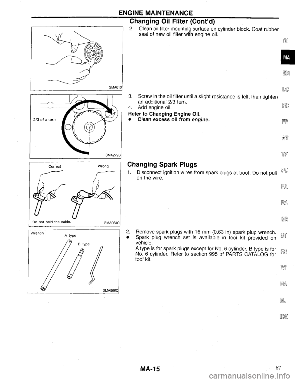 INFINITI QX4 1997  Factory Service Manual 67 