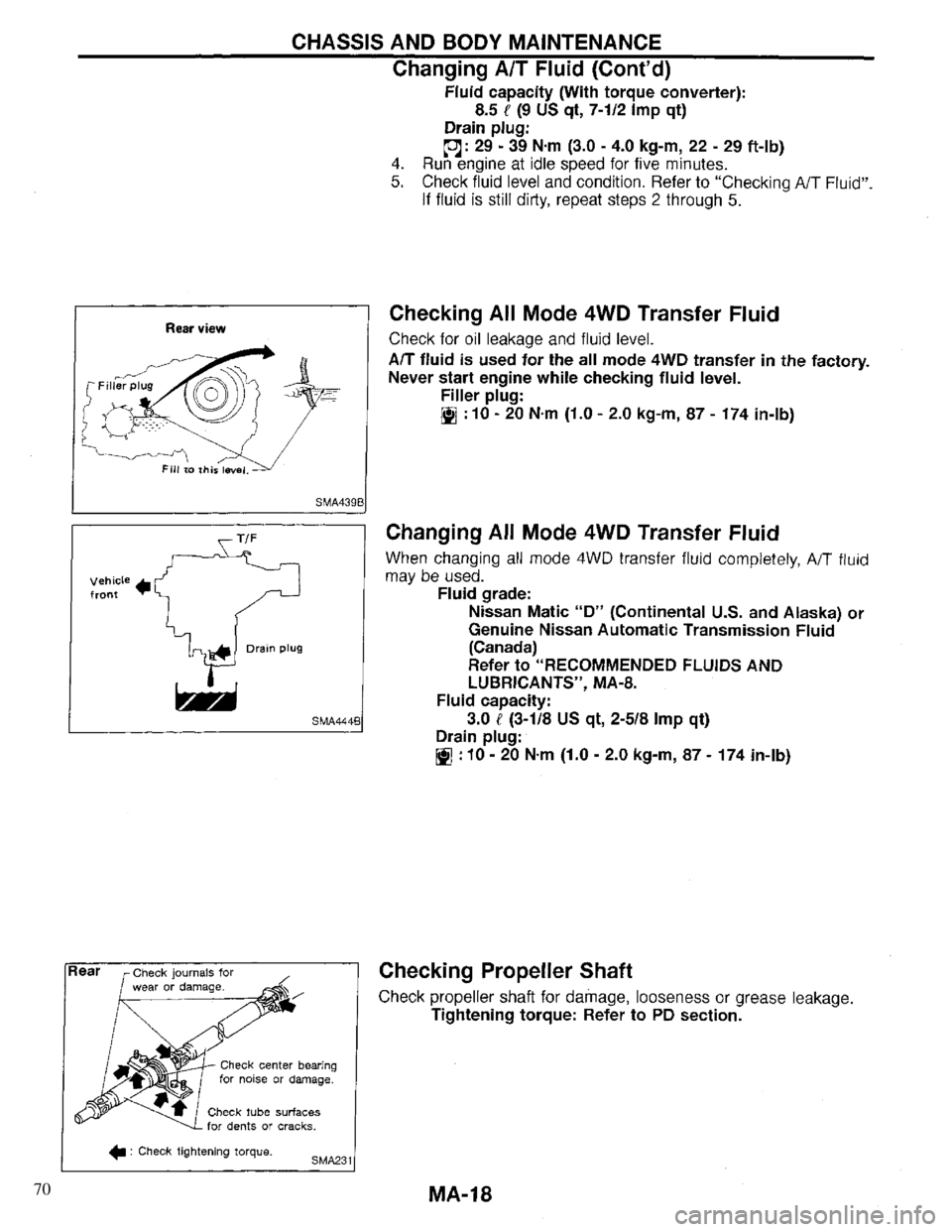 INFINITI QX4 1997  Factory Service Manual 70 