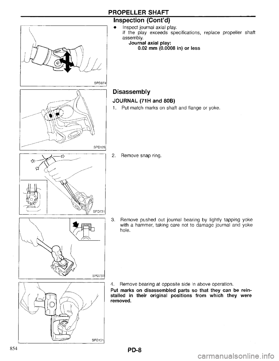 INFINITI QX4 1997  Factory Service Manual 854 