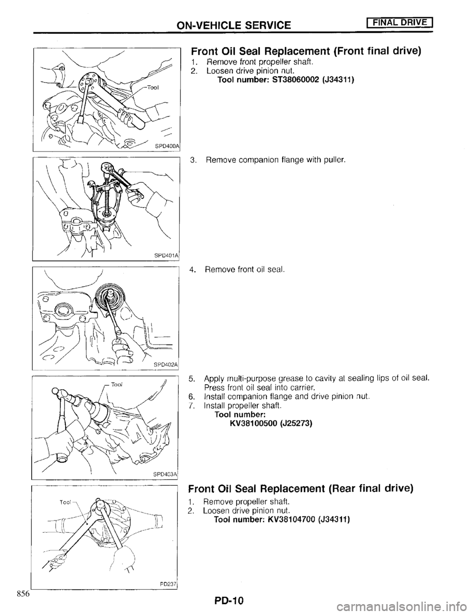 INFINITI QX4 1997  Factory Service Manual 856 