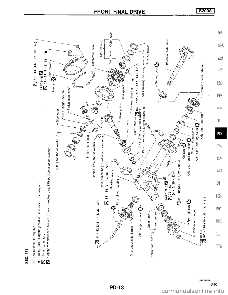 INFINITI QX4 1997  Factory Service Manual 859 