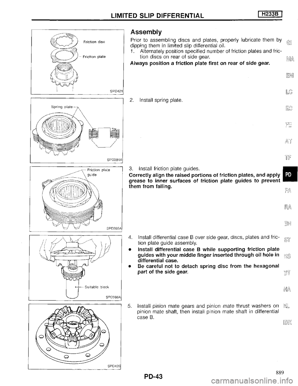 INFINITI QX4 1997  Factory Service Manual 889 