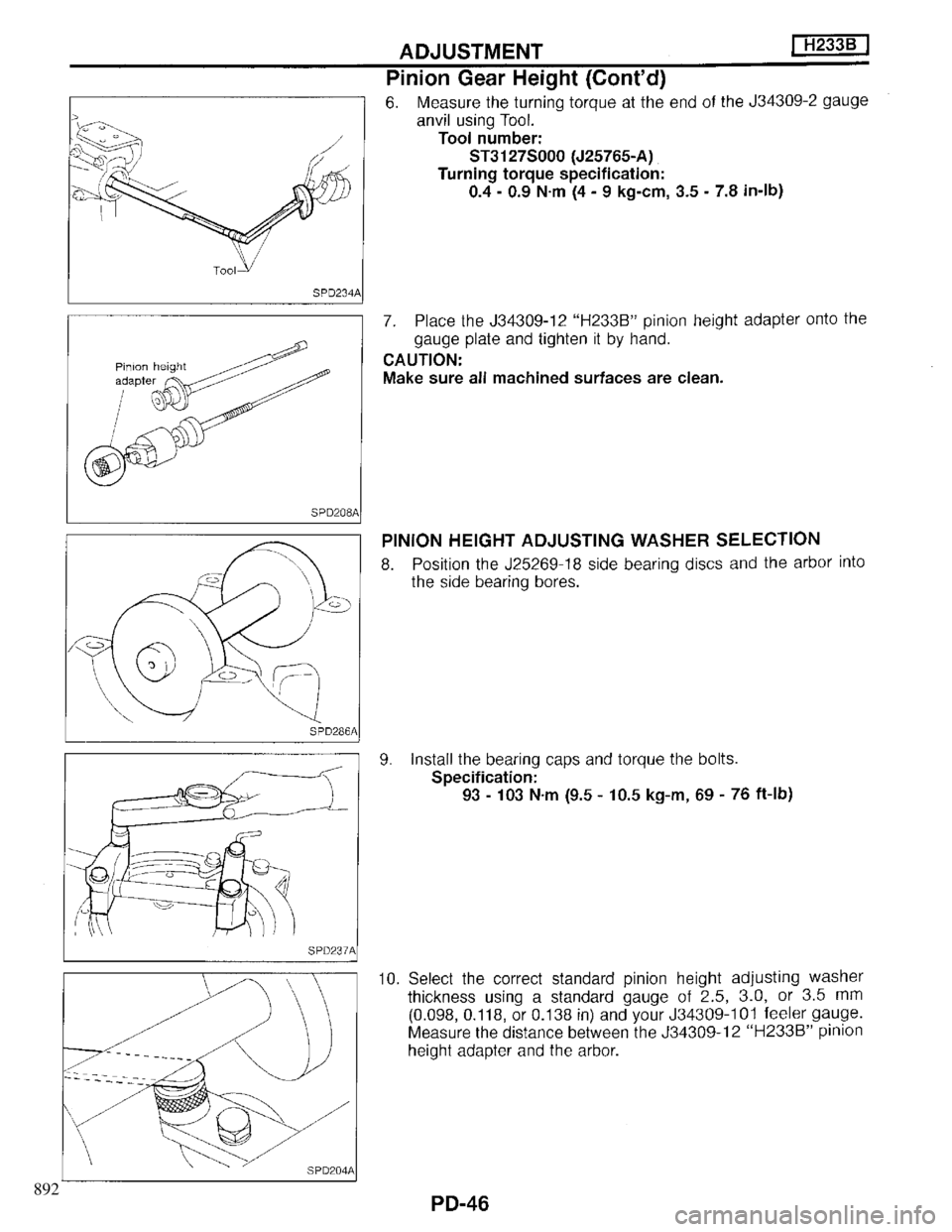 INFINITI QX4 1997  Factory Service Manual 892 