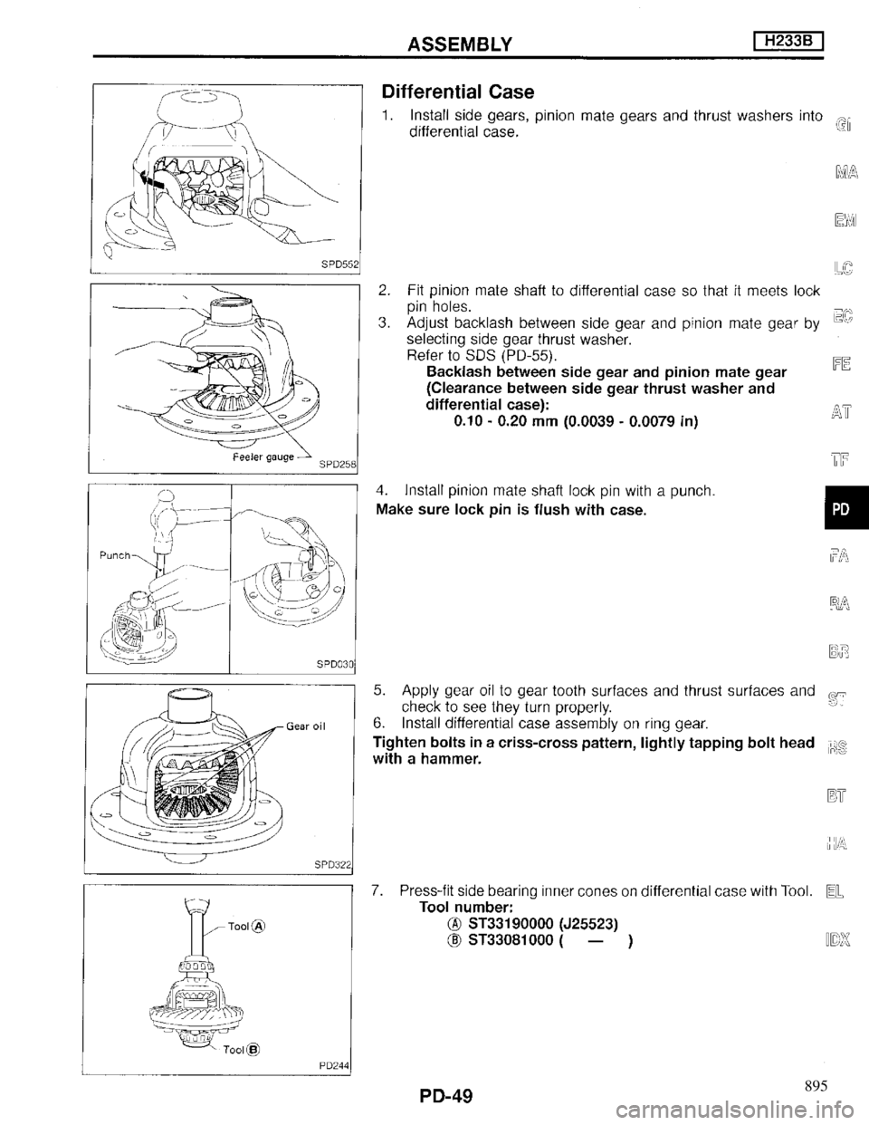 INFINITI QX4 1997  Factory Service Manual 895 