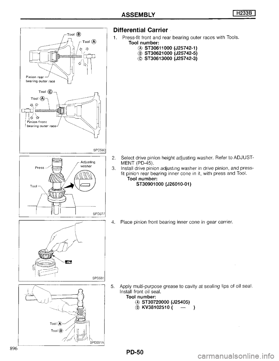 INFINITI QX4 1997  Factory Service Manual 896 