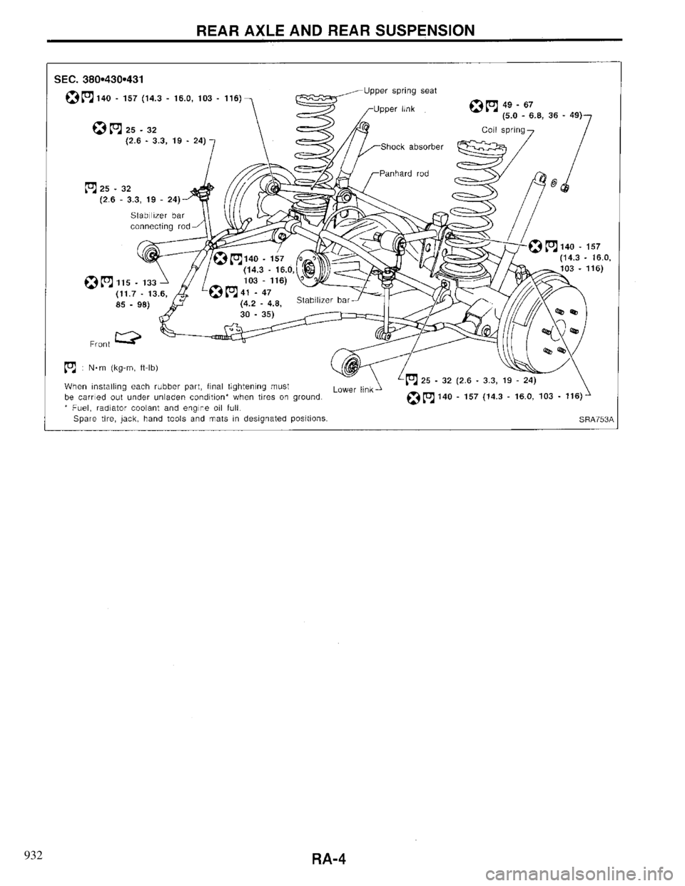 INFINITI QX4 1997  Factory Service Manual 932 