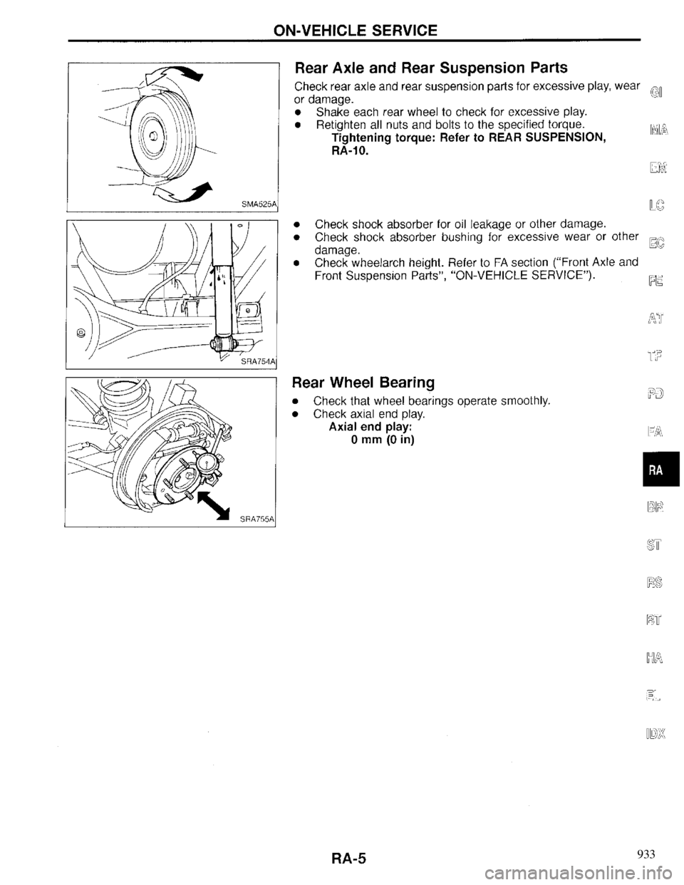 INFINITI QX4 1997  Factory Service Manual 933 