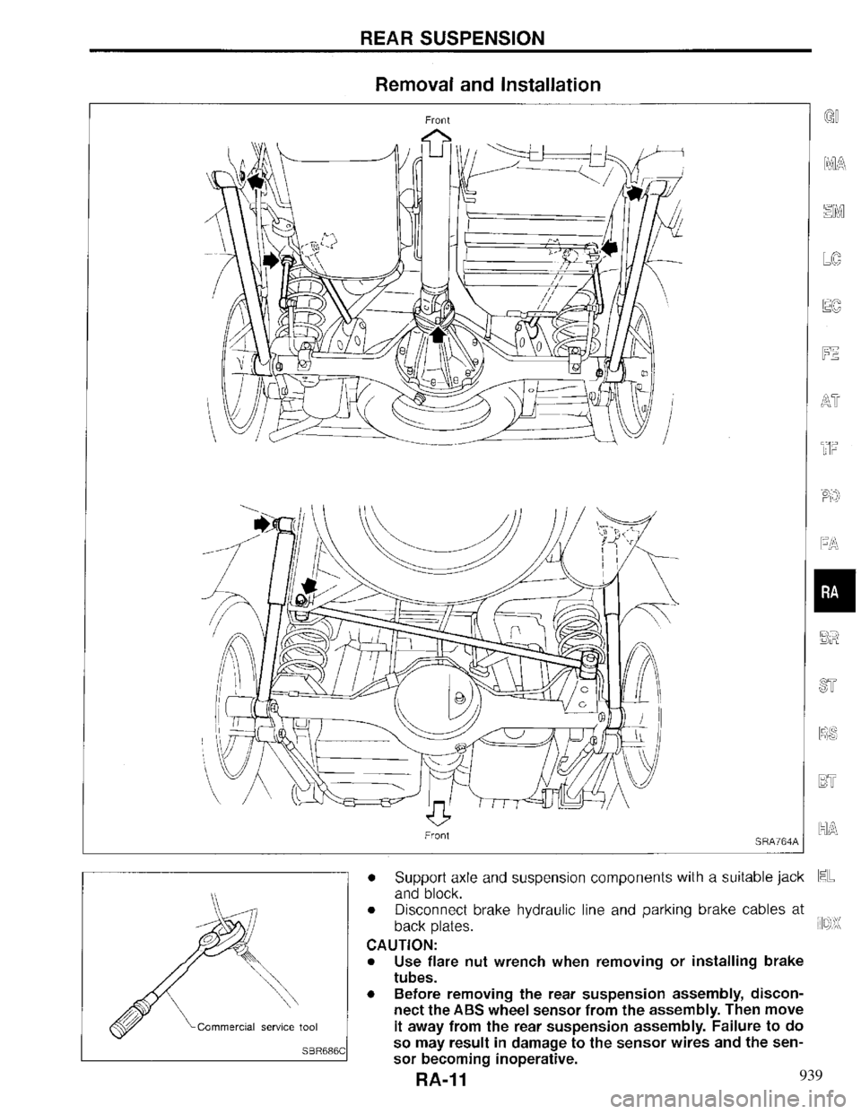 INFINITI QX4 1997  Factory Service Manual 939 