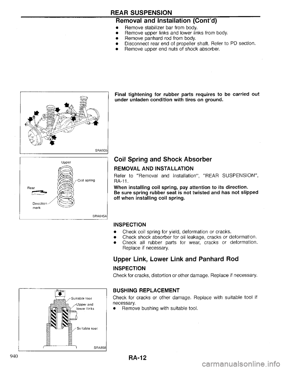 INFINITI QX4 1997  Factory Service Manual 940 