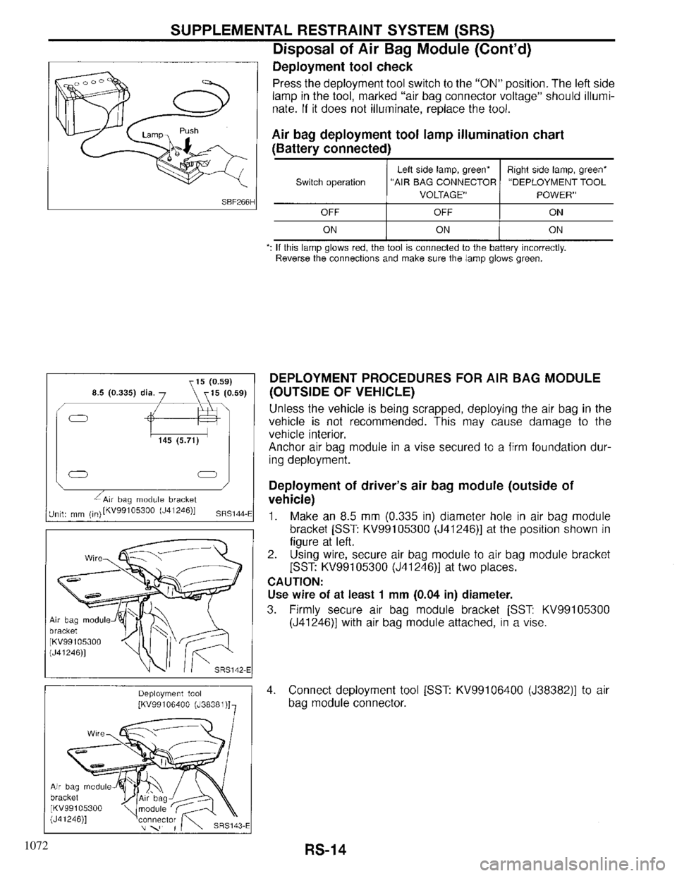 INFINITI QX4 1997  Factory Service Manual 1072 