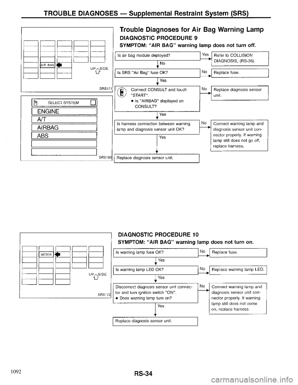 INFINITI QX4 1997  Factory Service Manual 1092 