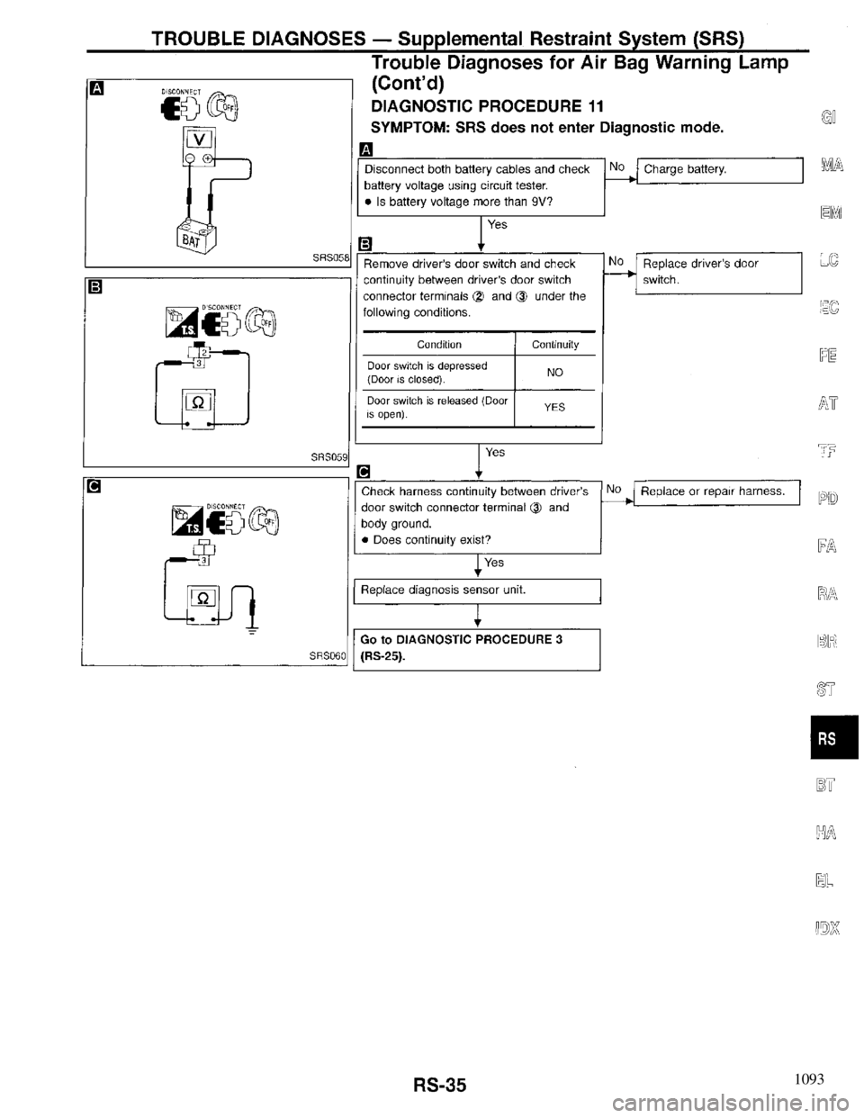 INFINITI QX4 1997  Factory Service Manual 1093 