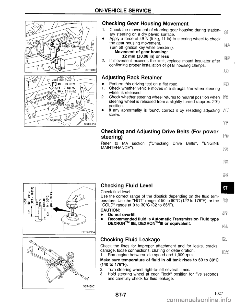 INFINITI QX4 1997  Factory Service Manual 1027 