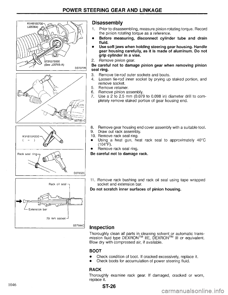 INFINITI QX4 1997  Factory Service Manual 1046 