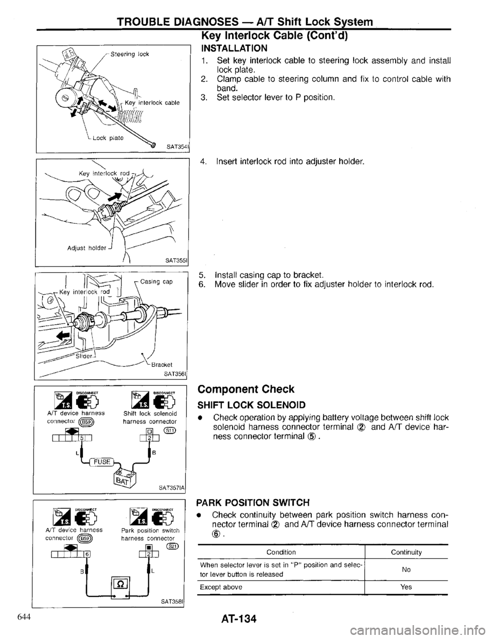 INFINITI QX4 1997  Factory Service Manual 644 