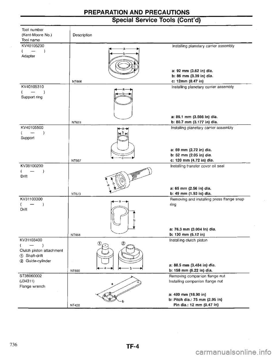 INFINITI QX4 1997  Factory Service Manual 736 