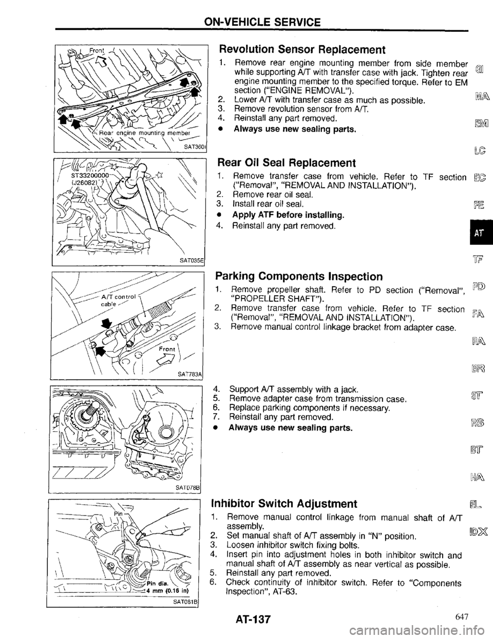 INFINITI QX4 1997  Factory Service Manual 647 