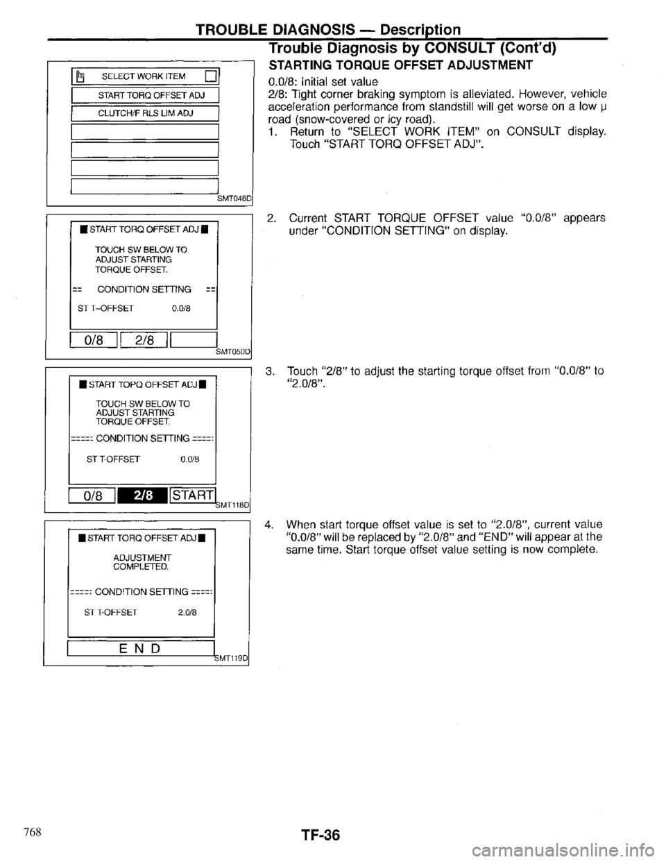 INFINITI QX4 1997  Factory Service Manual 768 