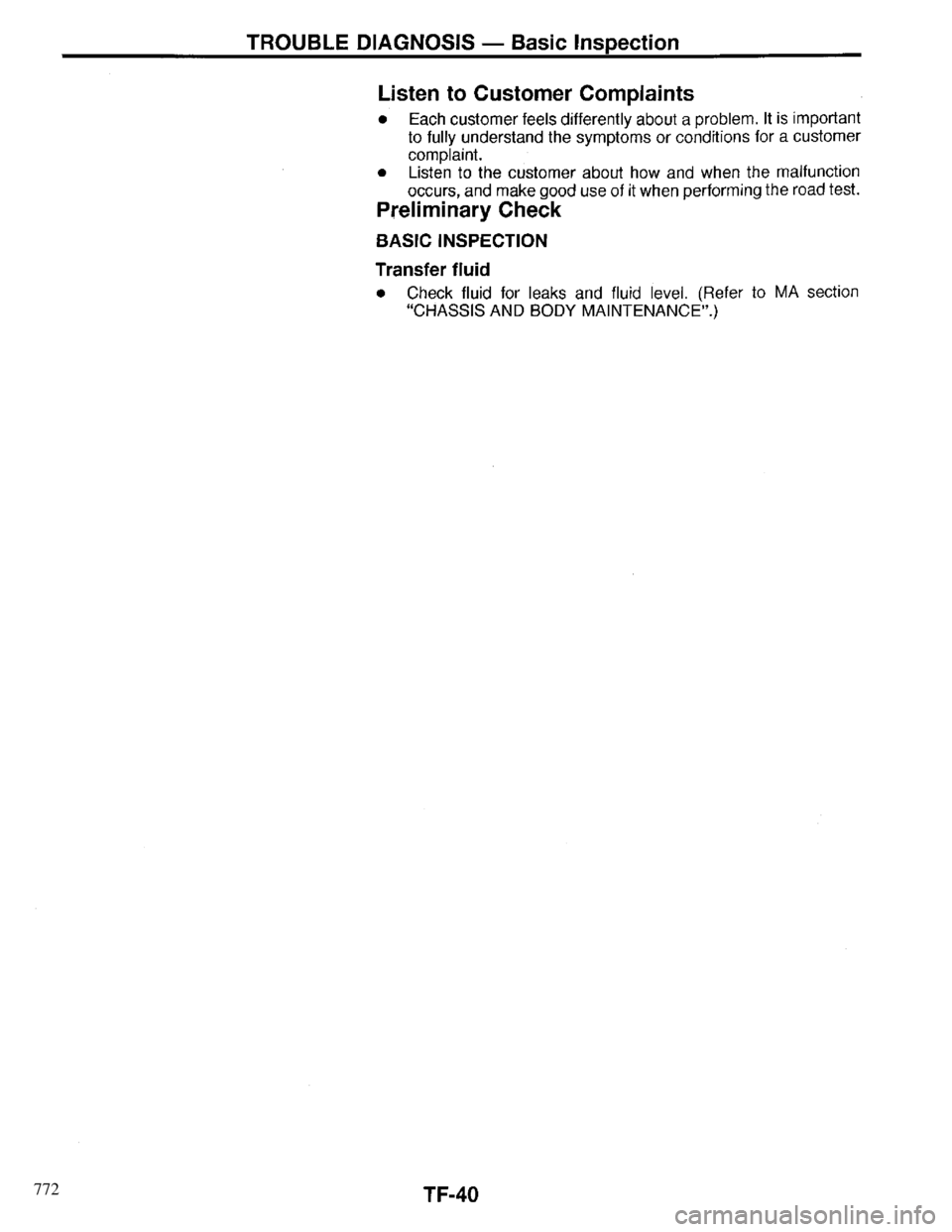 INFINITI QX4 1997  Factory Service Manual 772 