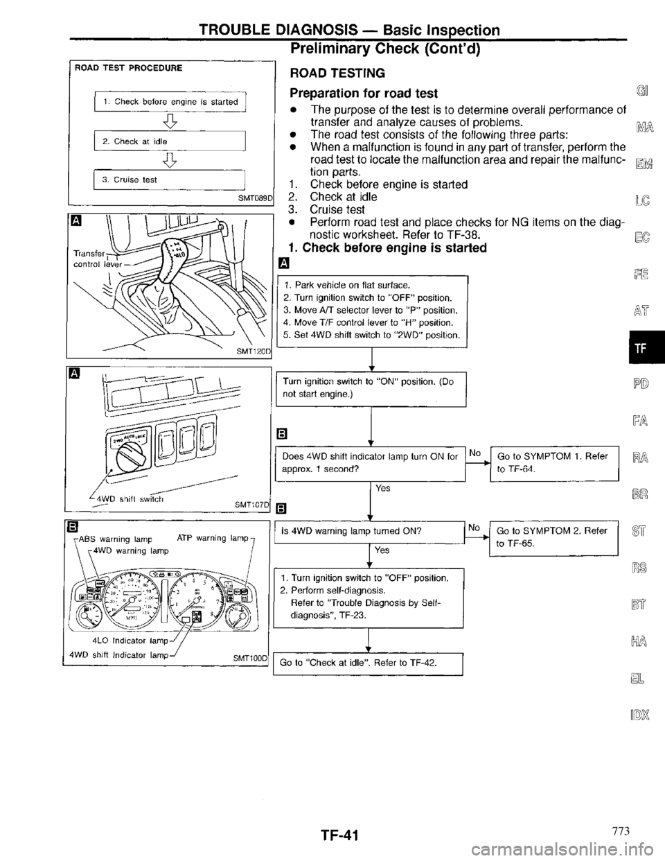 INFINITI QX4 1997  Factory Service Manual 773 