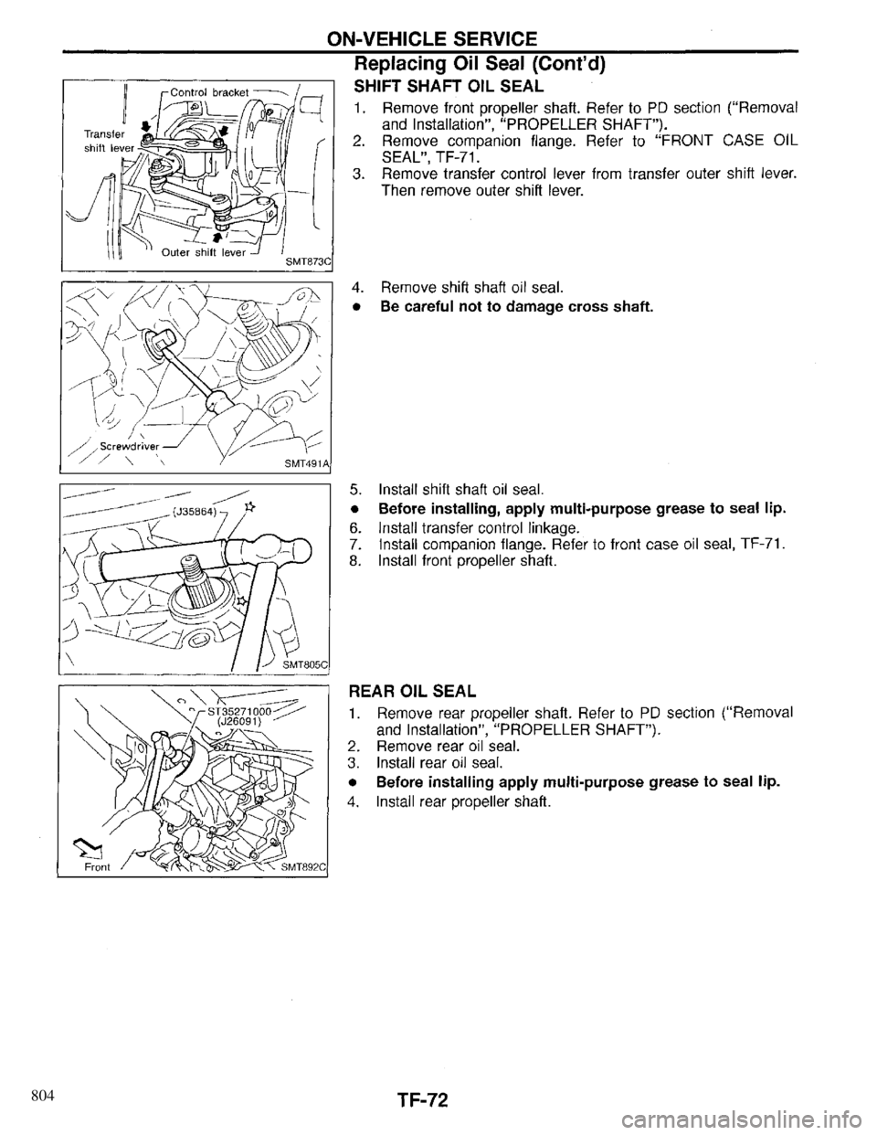 INFINITI QX4 1997  Factory Service Manual 804 