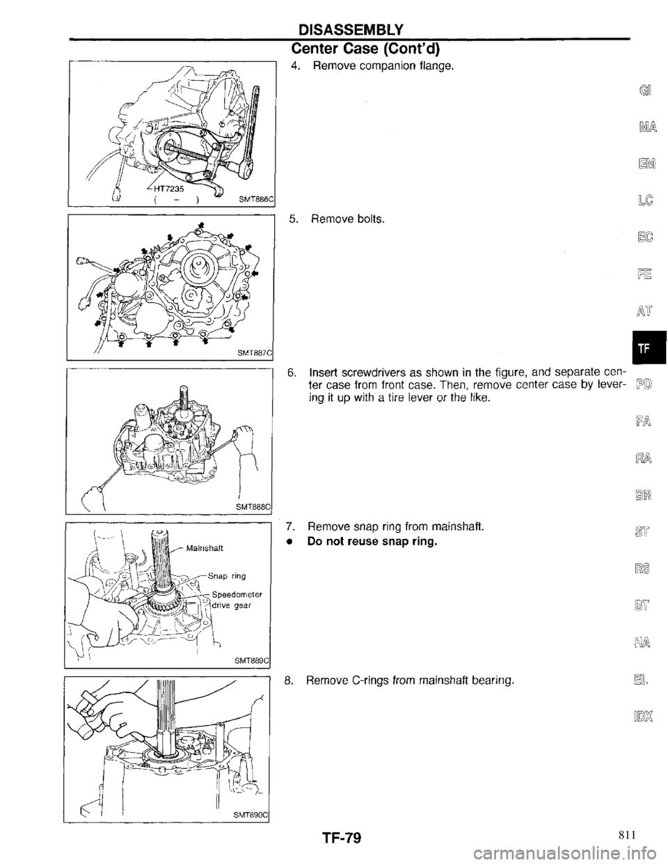 INFINITI QX4 1997  Factory Service Manual 811 