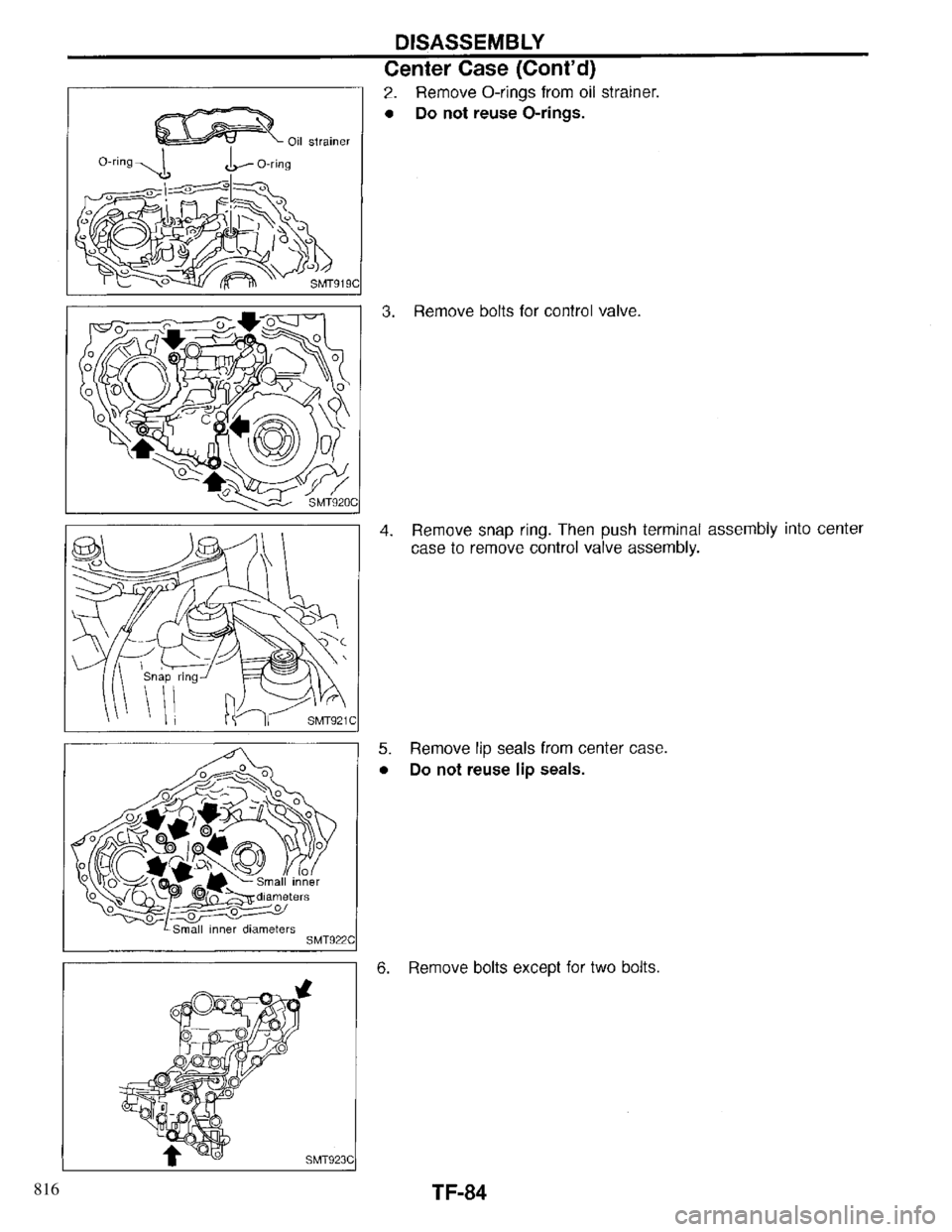 INFINITI QX4 1997  Factory Service Manual 816 