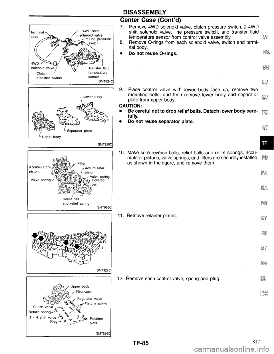 INFINITI QX4 1997  Factory Service Manual 817 